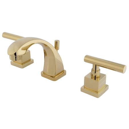 Dual Handle 8 To 16 Mount, 3 Hole KS4942CQL 8 Widespread Lavatory Faucet, Polished Brass