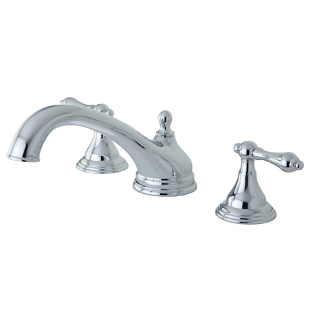 Roman Tub Faucet, Polished Chrome, Deck Mount