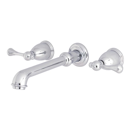 Roman Tub Faucet, Polished Chrome, Wall Mount