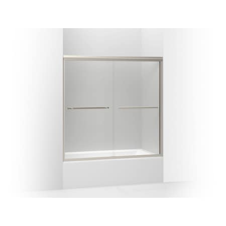 Gradient(Tm) Sliding Bath Door, 58-1/16 H X 59-5/8 W, With 1/4 Thick Crystal Clear Glass