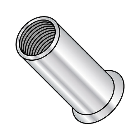 Rivet Nut, 3/8-16 Thread Size, 0.510 In - 0.540 In Flange Dia., .690 In - .720 In L, Aluminum