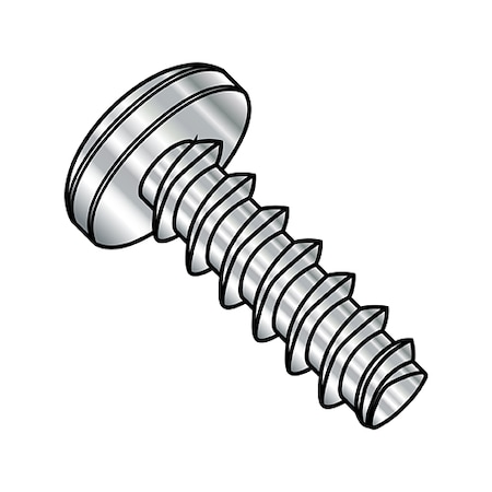 Thread Forming Screw, #2-28 X 5/16 In, Wax 18-8 Stainless Steel Pan Head Phillips Drive, 5000 PK