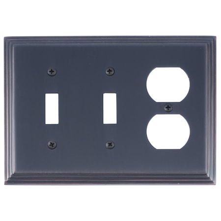 Classic Steps Triple - 2 Switch/1 Outlet, Number Of Gangs: 3 Venetian Bronze Finish