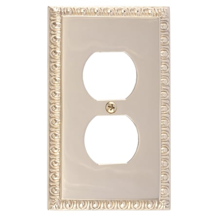 Egg And Dart Single Outlet, Number Of Gangs: 1 Polished Brass Finish