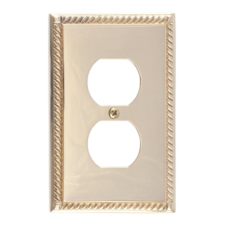 Georgian Single Outlet, Number Of Gangs: 1 Polished Brass Finish