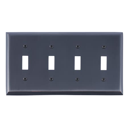 Quaker Quad Switch, Number Of Gangs: 4 Venetian Bronze Finish