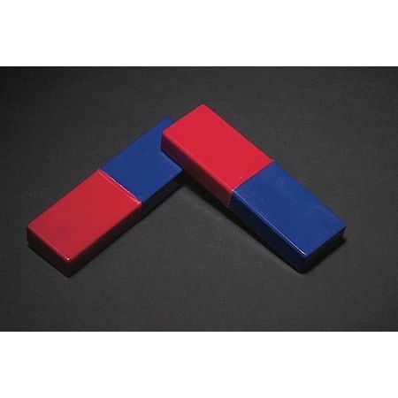 Magnets,Plastic Covered,Red/Blue,PK 2