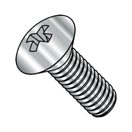 1/4-20 X 1-1/4 In Phillips Oval Machine Screw, Plain Stainless Steel, 1000 PK