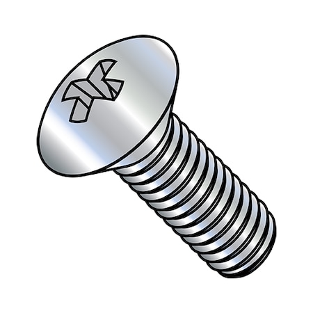 #6-32 X 2 In Phillips Oval Machine Screw, Zinc Plated Steel, 4000 PK