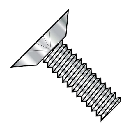 #4-40 X 1/8 In Phillips Flat Machine Screw, Plain Stainless Steel, 5000 PK