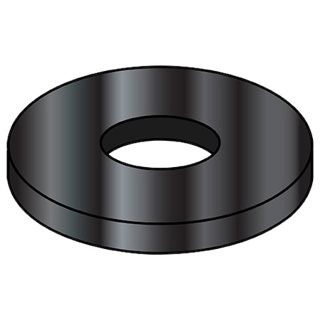 Flat Washer, Fits Bolt Size .094-.250 In ,Stainless Steel Black Oxide Finish, 5000 PK