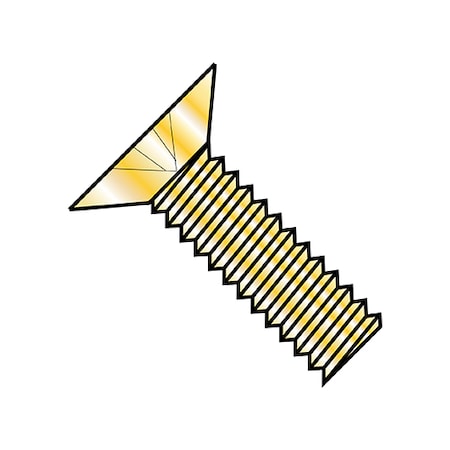 #8-32 X 1 In Phillips Flat Machine Screw, Cadmium Steel, 2000 PK