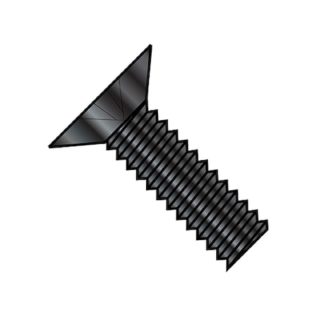 1/4-28 X 7/8 In Phillips Flat Machine Screw, Plain Steel, 1000 PK