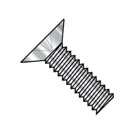 #10-32 X 5/8 In Phillips Flat Machine Screw, Plain Stainless Steel, 2000 PK