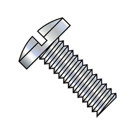 #10-32 X 1-1/2 In Slotted Binding Machine Screw, Zinc Plated Steel, 3000 PK