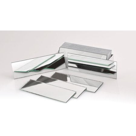 Plane Glass Mirror Strips,2 X 2,PK 12