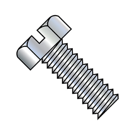 #6-32 X 1 In Slotted Hex Machine Screw, Zinc Plated Steel, 9000 PK