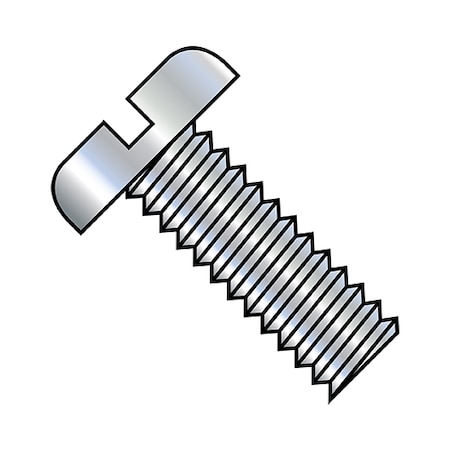 5/16-18 X 3 In Slotted Pan Machine Screw, Zinc Plated Steel, 375 PK