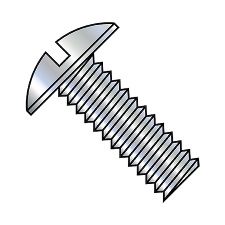 3/8-16 X 3/4 In Slotted Truss Machine Screw, Zinc Plated Steel, 750 PK