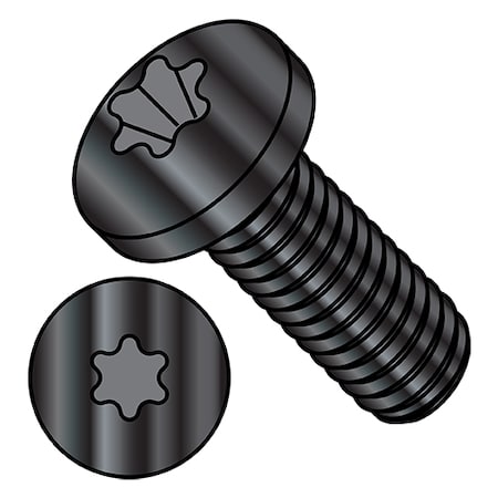 #10-32 X 3/4 In Torx Pan Machine Screw, Black Oxide Stainless Steel, 2000 PK