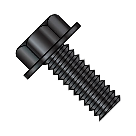 5/16-18 X 3/4 In Hex Hex Machine Screw, Black Oxide Steel, 1250 PK