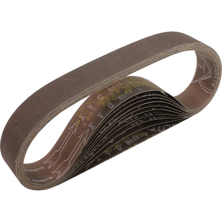 1-1/8 X 21 Abrasive Belt, 100 Grit, 10/pk