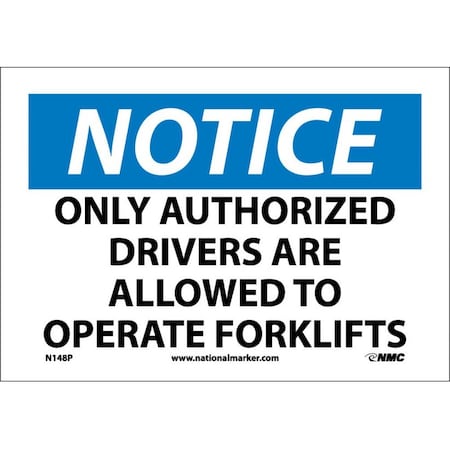 Notice Forklift Sign, N148P