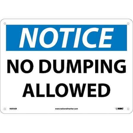 Notice No Dumping Allowed Sign, N305AB
