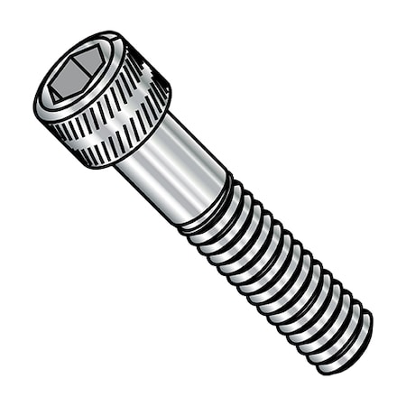 #8-32 Socket Head Cap Screw, Plain Stainless Steel, 1/2 In Length, 1000 PK