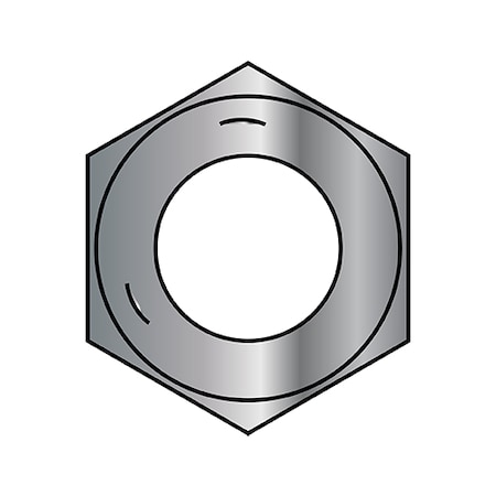 Hex Nut, 1/4-20, Steel, Grade 5, Galvanized, 7/32 In Ht, 5000 PK