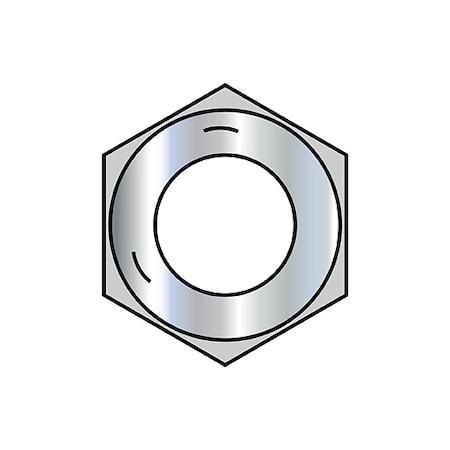 Hex Nut, 1/2-20, Steel, Grade 5, Zinc Plated, 7/16 In Ht, 1300 PK