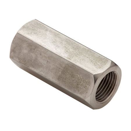 Coupling Nut, 3/4-16, Stainless Steel, Grade 316, Plain, 2-1/4 In Lg, 1 In Hex Wd