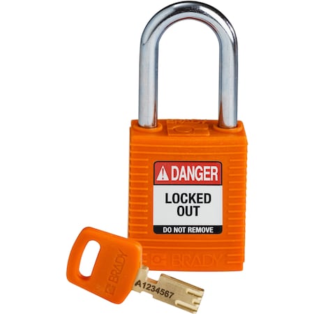 Lockout Padlock Nylon Orange 1.5 Steel