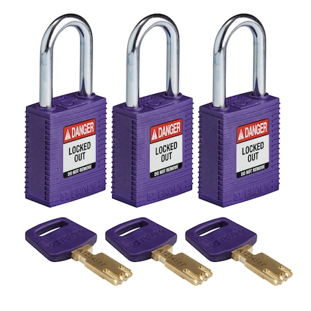 Lockout Padlock Nylon Purple 1.5 S