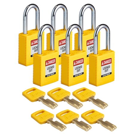 Lockout Padlock Nylon Yellow 1.5 S