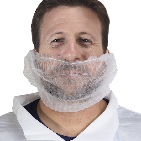 Beard Cover,White,PK2000