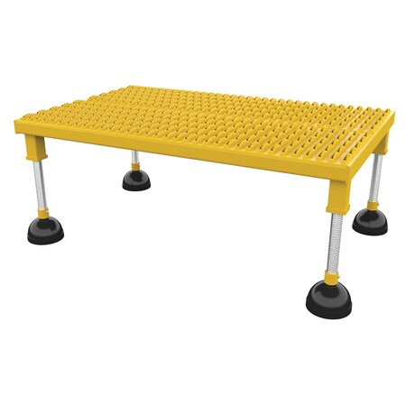 Portable Adjustable Stand 24 X 36 High Serrated Yellow Powder Coat