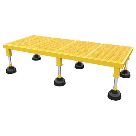 Yellow Steel Portable Adjustable Stand 19 X 48 Low Serrated