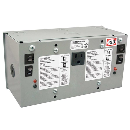 PowerSupply,Enclosed,Dual100VA,120-24VAC