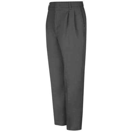 Mens Charcoal Pleated Twill Pant