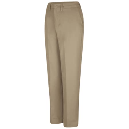 Womens Khaki Side Elastic Workpant