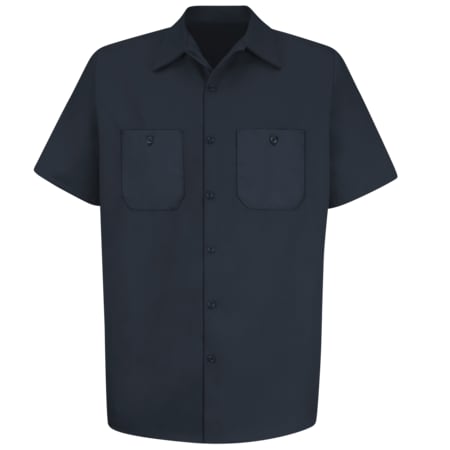 Mns Ss Dark Navy Cotton Workshirt,XXL