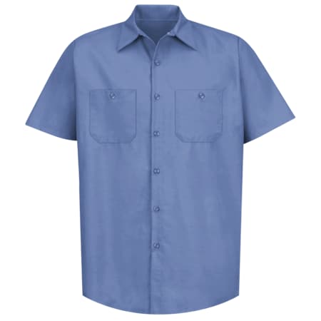 Mens Ss Petrol Blue Work Shirt,XXL