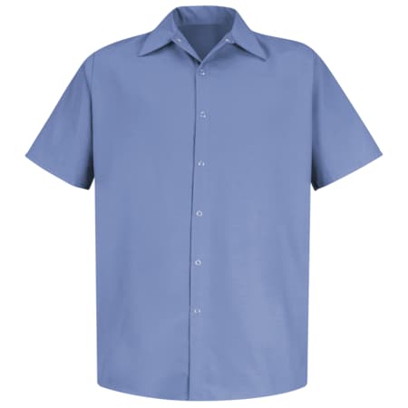 Mens Ss Lt Blue Work Shirt No Pkts,5XL