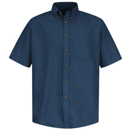Mns Ss Button Down Poplin Shirt, Nv,XL