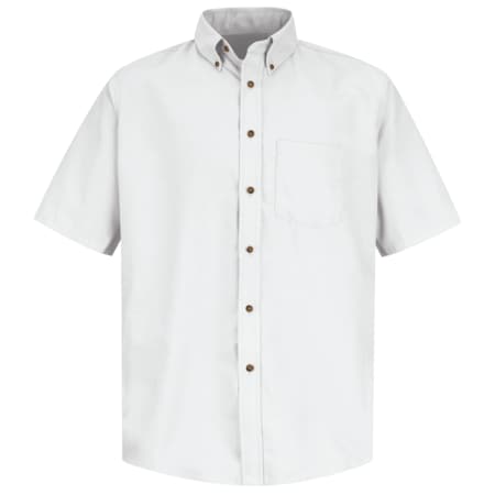 Mns Ss Button Down Poplin Shirt, Wh,XL