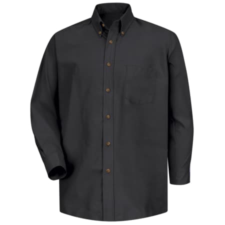 Mns Ls Button Down Poplin Shirt-Bk,XL