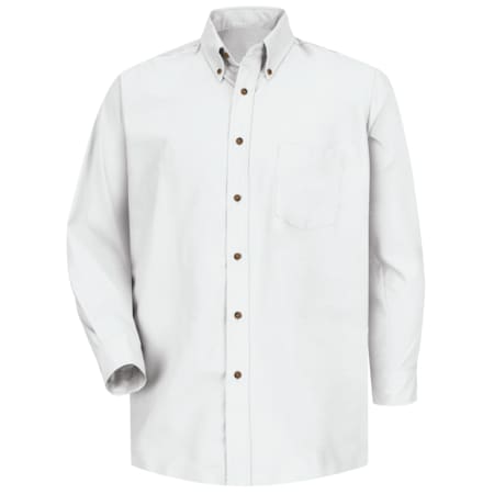 Mns Ls Button Down Poplin Shirt-Wh,L