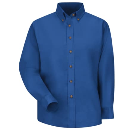 Wms Ls Button Down Poplin Shirt-Rb