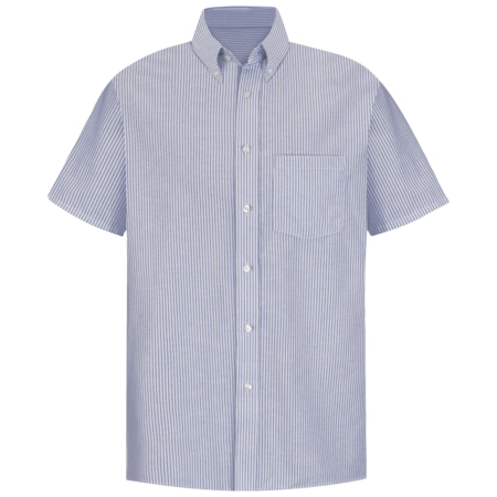 Mens Blu/Wh Str Drs Shirt 60/40 Oxf